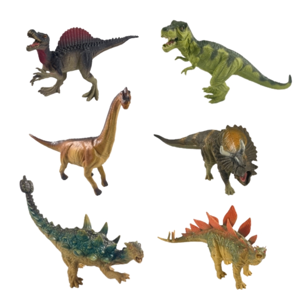 Figūrėlių rinkinys WOOPIE Dinozaurai 6 dalys T-Rex-Žaislai, Figūrėlės ir herojai-e-vaikas