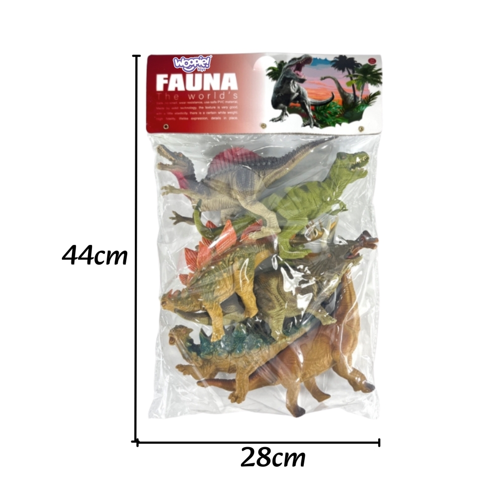Figūrėlių rinkinys WOOPIE Dinozaurai 6 dalys T-Rex-Žaislai, Figūrėlės ir herojai-e-vaikas