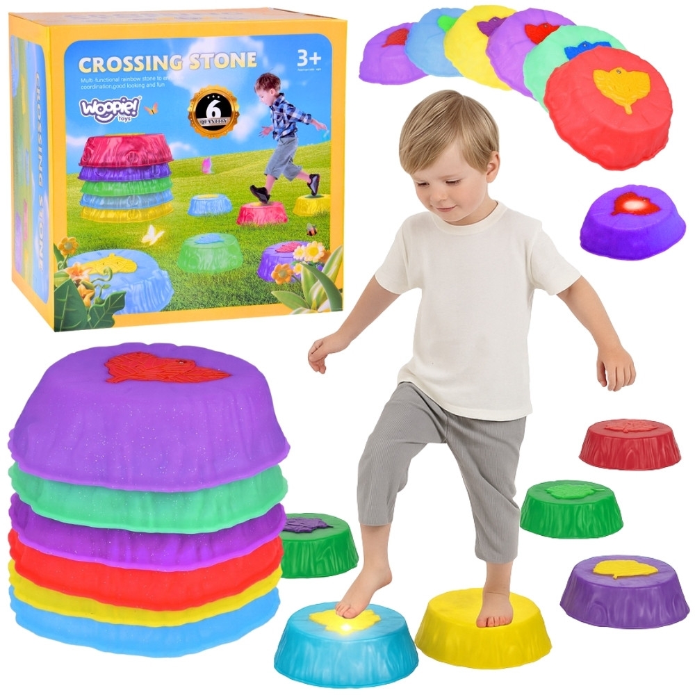 Šviečiantys sensoriniai balansavimo akmenukai WOOPIE Balance Stones, 6 vnt-Žaislai, Lauko žaislai, Lauko žaidimai ir sporto prek