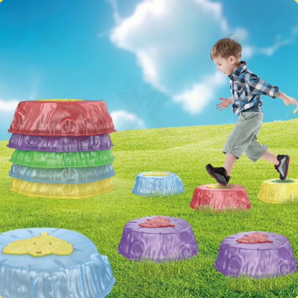 Šviečiantys sensoriniai balansavimo akmenukai WOOPIE Balance Stones, 6 vnt-Žaislai, Lauko žaislai, Lauko žaidimai ir sporto prek