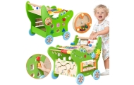 VIGA Drewniany Pchacz Edukacyjny Krokodylek 12w1