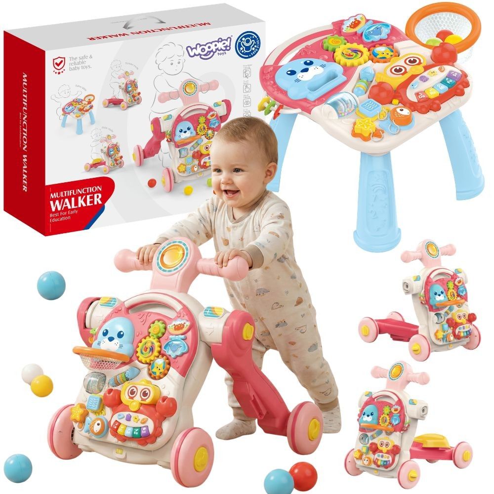 Stumdukas - Edukacinis stalas WOOPIE BABY Scooter Rider 4in1-Judėjimui, Žaislai, Stumdukai, Kūdikiams, Žaislai mažyliams (iki 4 