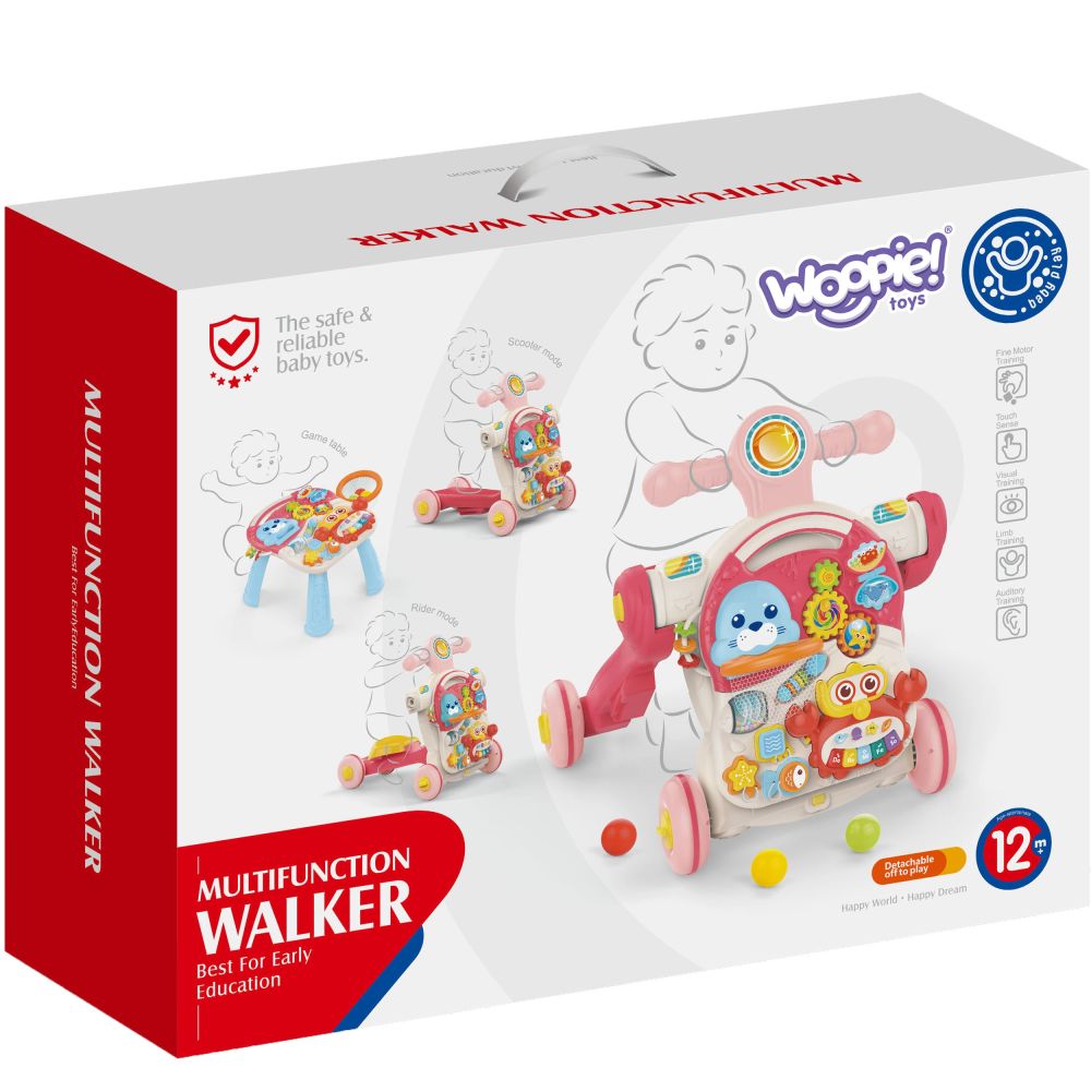 Stumdukas - Edukacinis stalas WOOPIE BABY Scooter Rider 4in1-Judėjimui, Žaislai, Stumdukai, Kūdikiams, Žaislai mažyliams (iki 4 