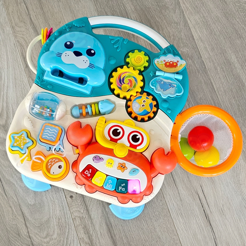 Interaktyvus stumdukas - edukacinis stalas WOOPIE BABY 4-in-1-Judėjimui, Stumdukai-e-vaikas