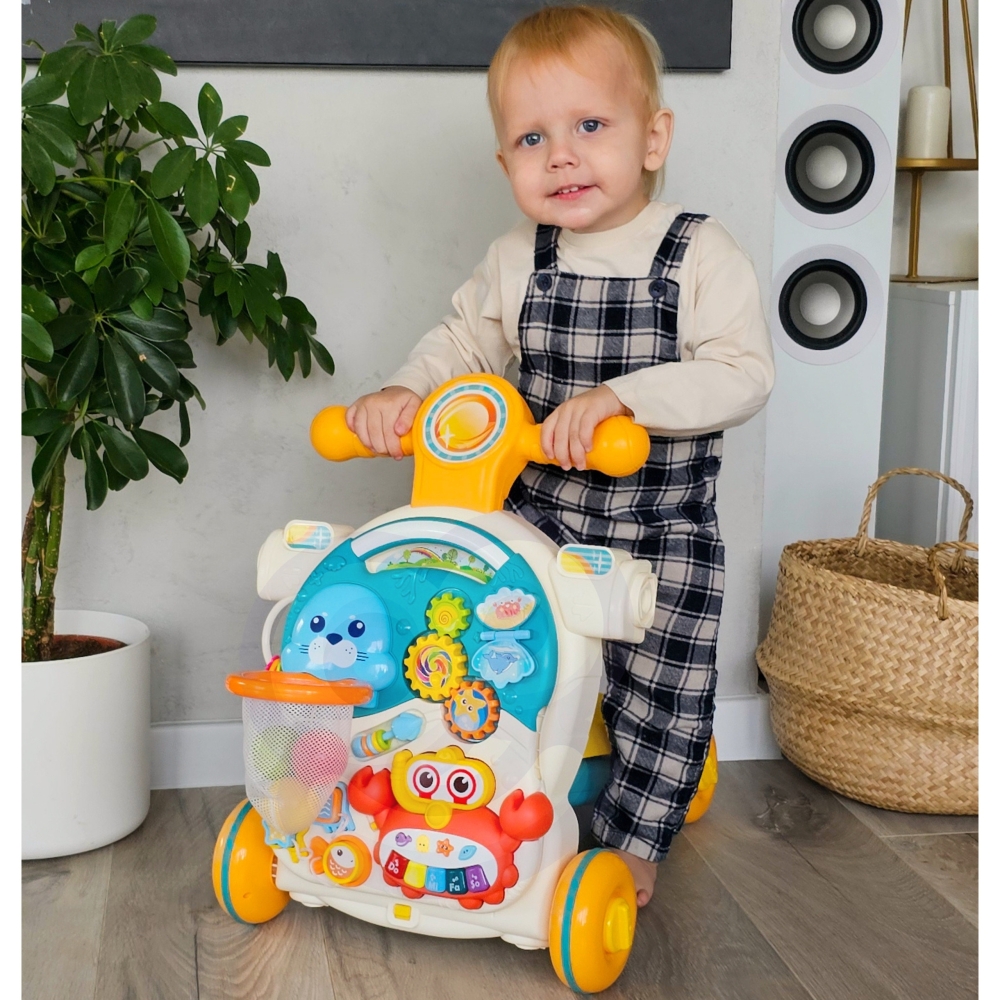 Interaktyvus stumdukas - edukacinis stalas WOOPIE BABY 4-in-1-Judėjimui, Stumdukai-e-vaikas