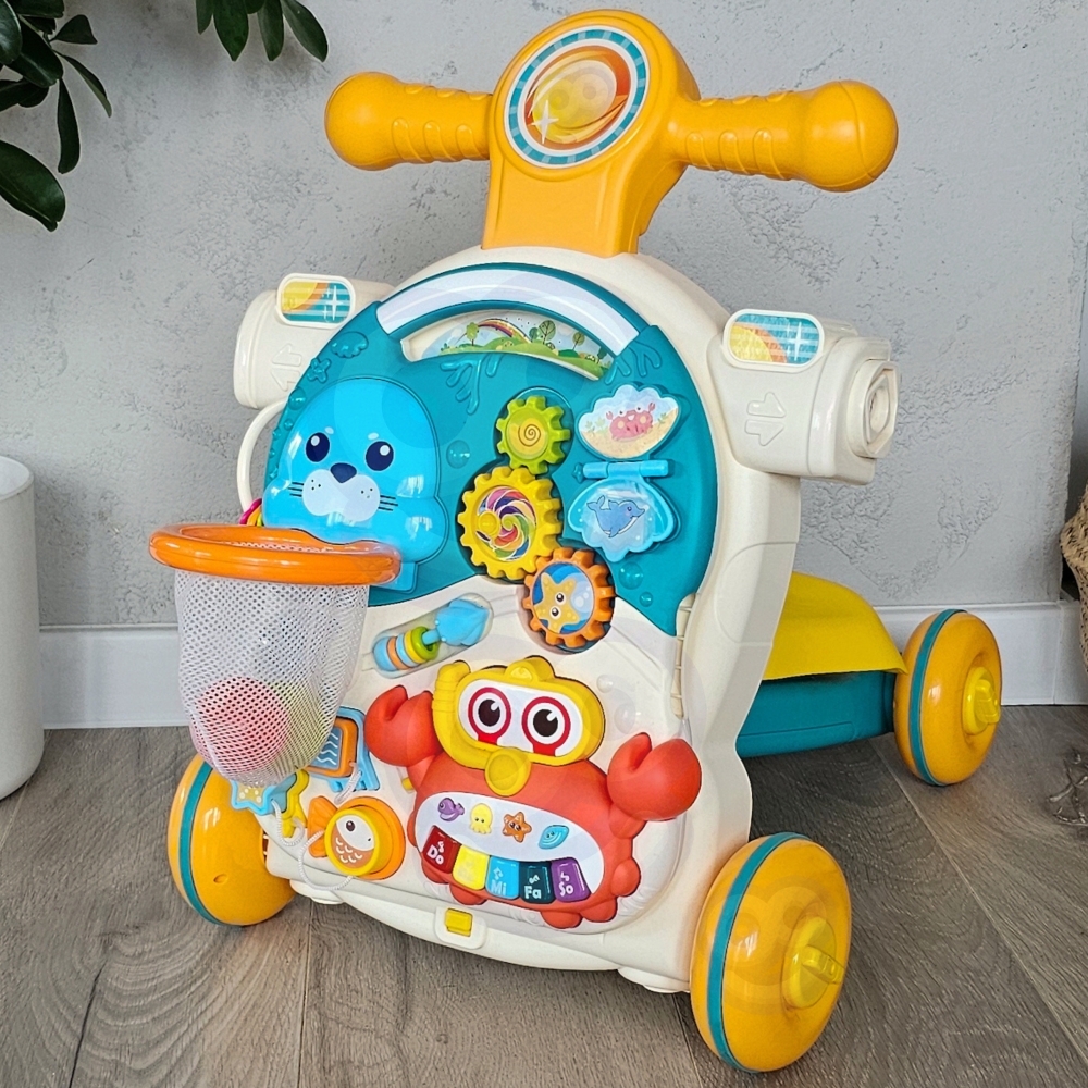 Interaktyvus stumdukas - edukacinis stalas WOOPIE BABY 4-in-1-Judėjimui, Stumdukai-e-vaikas