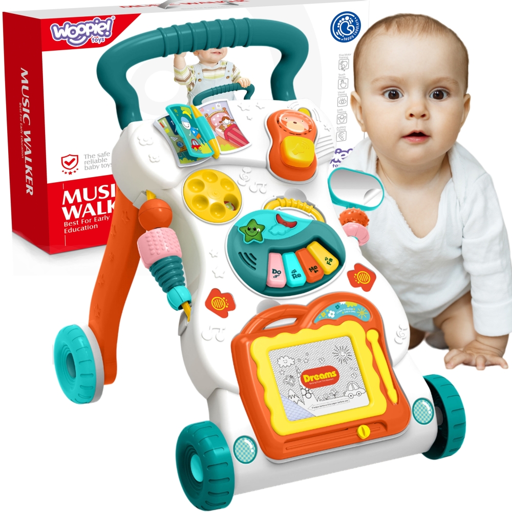 Interaktyvus stumdukas WOOPIE BABY su piešimo lentele-Judėjimui, Stumdukai-e-vaikas