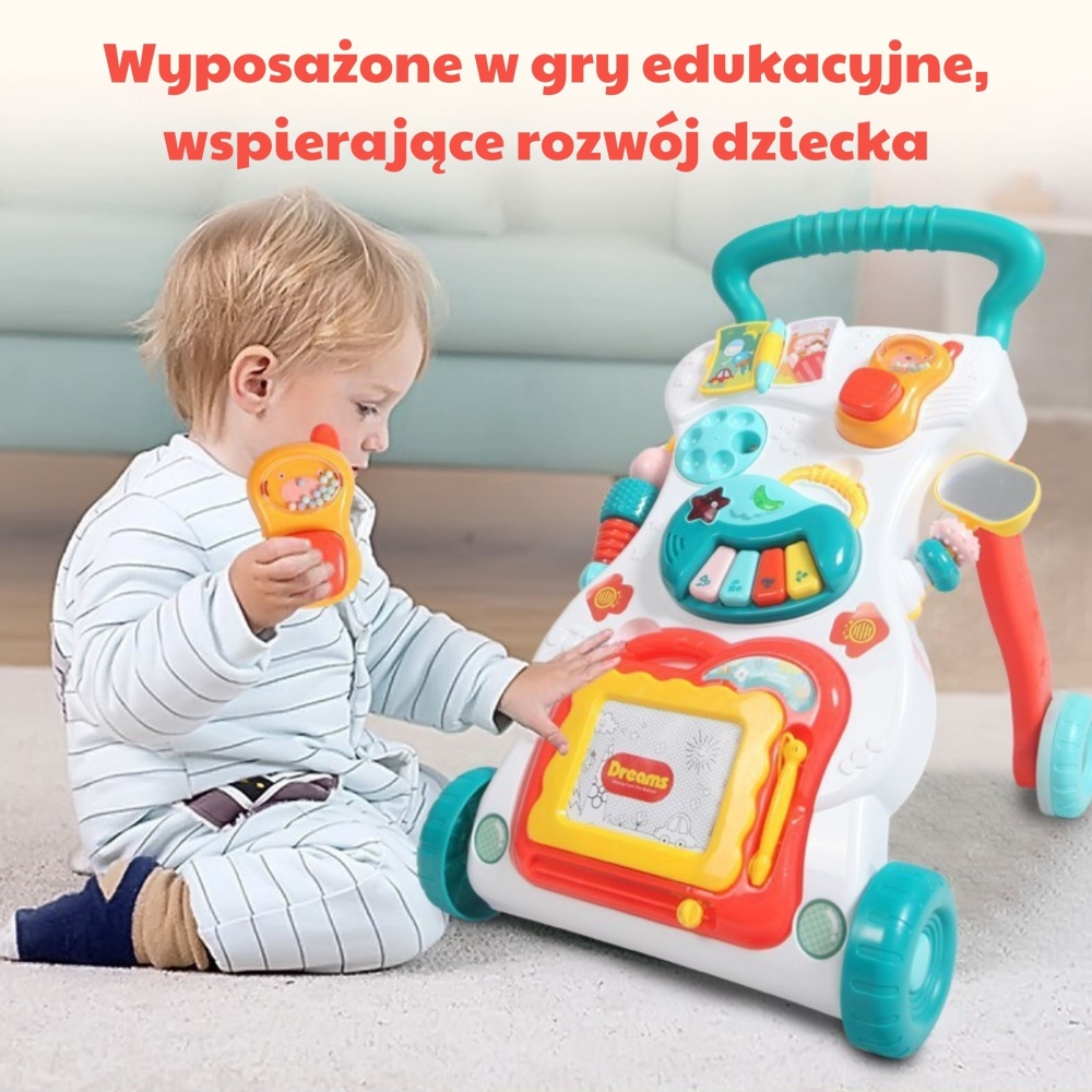 Interaktyvus stumdukas WOOPIE BABY su piešimo lentele-Judėjimui, Stumdukai-e-vaikas
