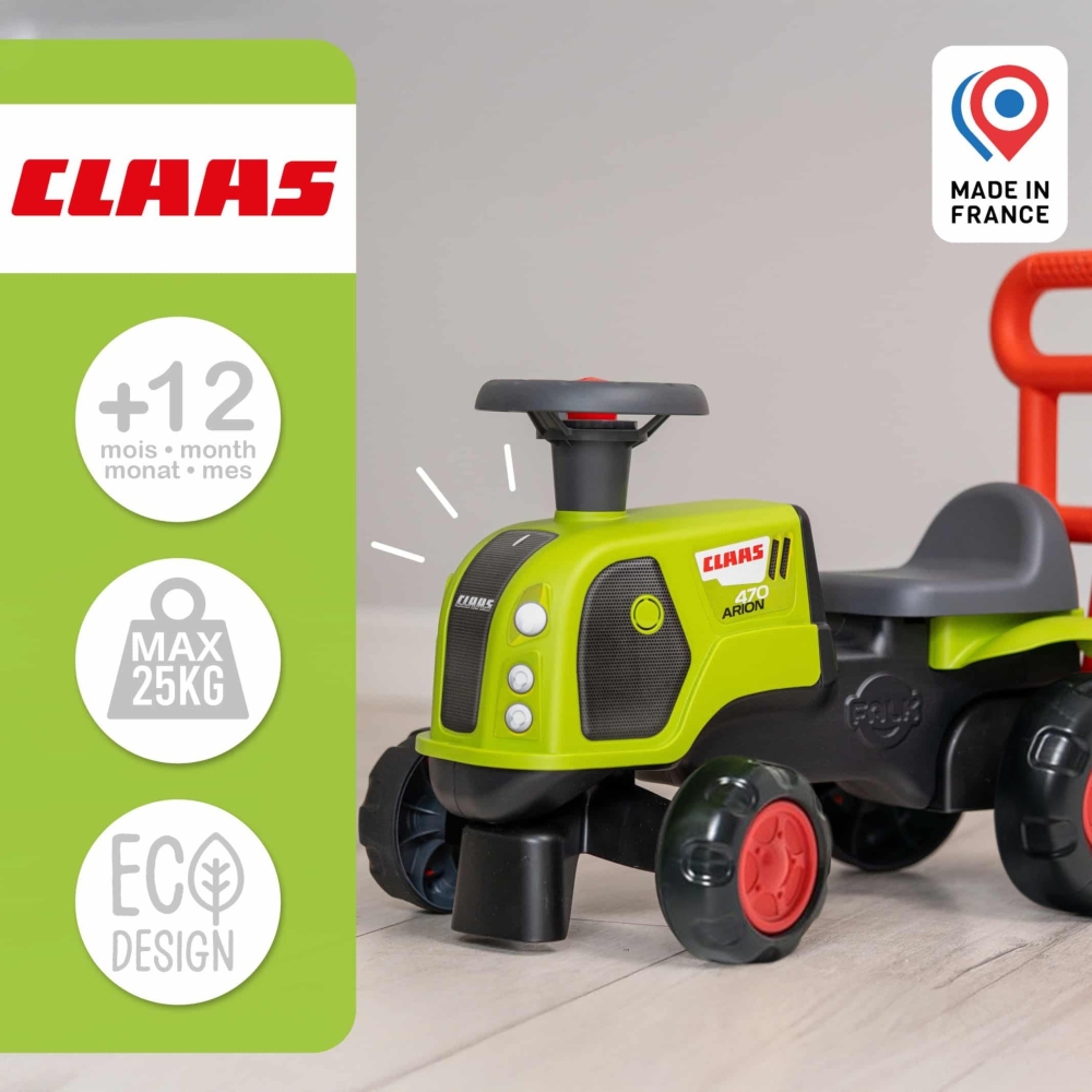 Paspiriamas traktorius - stumdukas FALK Claas Arion 470-Judėjimui, Paspiriamosios mašinėlės ir jų priedai, Paspiriamos mašinėlės