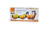 Medinis traukiamas viščiukas VIGA 36 cm-Žaislai, Kūdikiams, Žaislai mažyliams (iki 4 m.