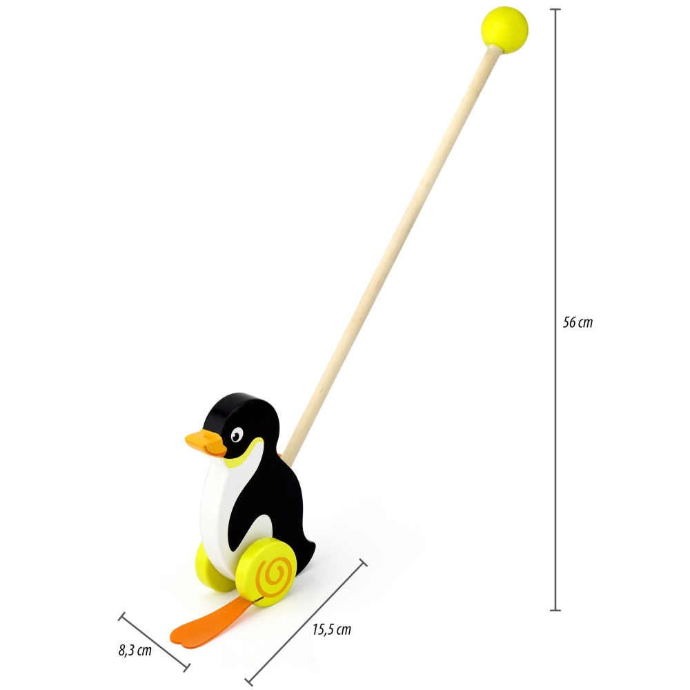 Medinis stumiamas pingvinas Viga Toys-Žaislai, Kūdikiams, Žaislai mažyliams (iki 4 m.