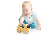 VIGA PolarB Wooden Push Car Yellow