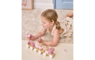 VIGA PolarB Pink Train with Carriages Blocks