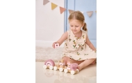 VIGA PolarB Pink Train with Carriages Blocks