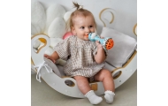 Sensorinis žirafos barškutis WOOPIE BABY Montessori 1 vnt-Žaislai, Kūdikiams, Barškučiai, kramtukai-e-vaikas