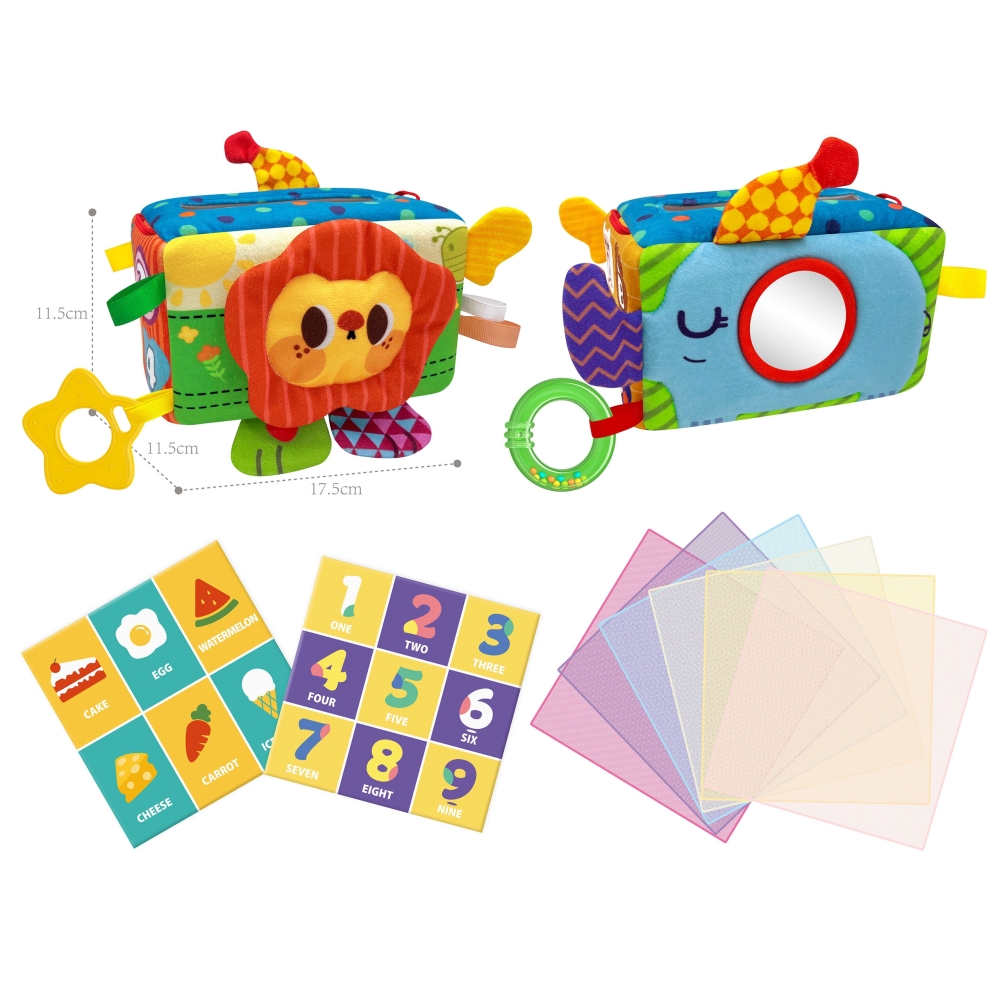 WOOPIE BABY Educational Sensory Toy Lady Tag Wipes Box