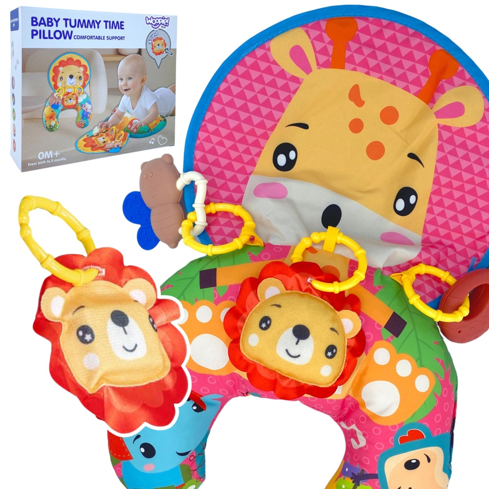 Interaktyvus edukacinis kilimėlis - pagalvėlė WOOPIE BABY RogalRattle Teether