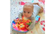 Interaktyvus edukacinis kilimėlis - pagalvėlė WOOPIE BABY RogalRattle Teether