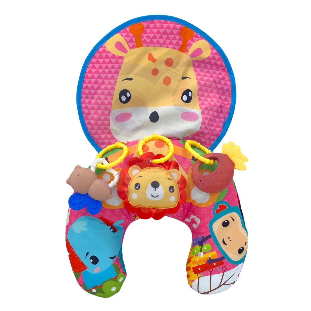 Interaktyvus edukacinis kilimėlis - pagalvėlė WOOPIE BABY RogalRattle Teether