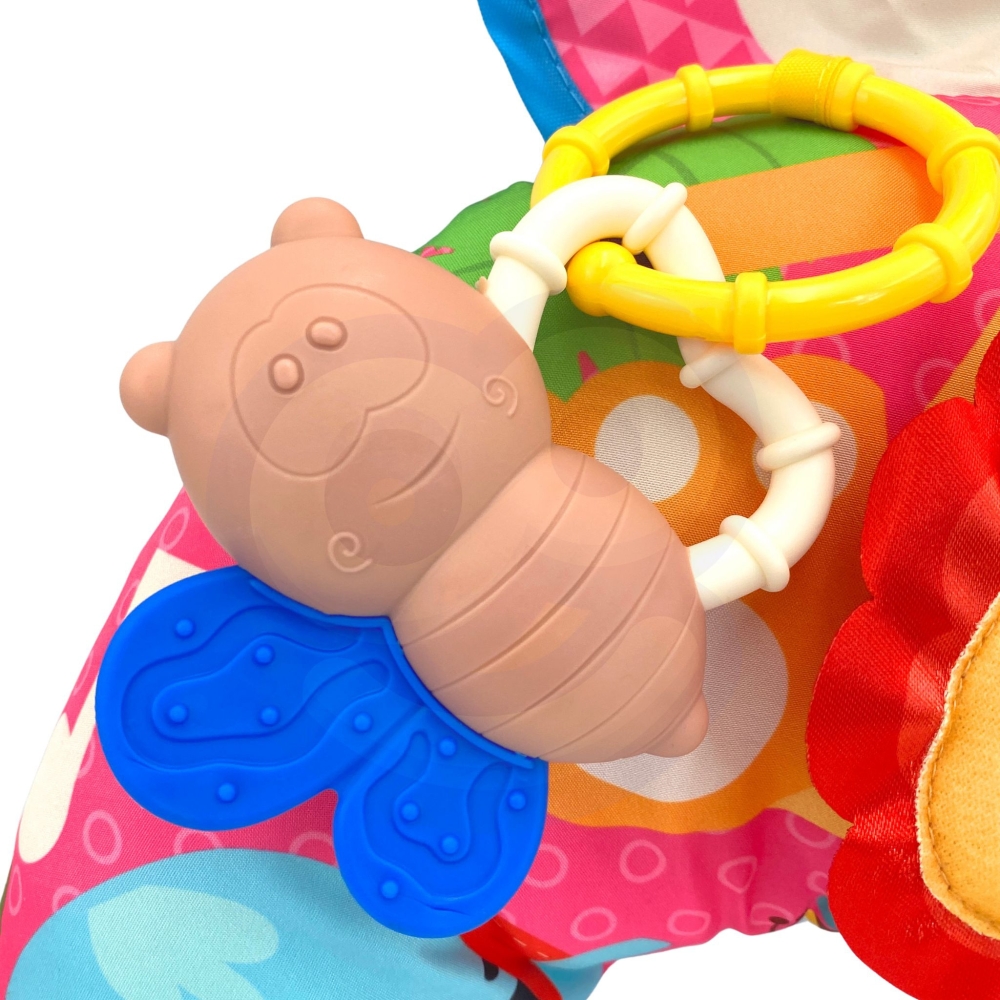 Interaktyvus edukacinis kilimėlis - pagalvėlė WOOPIE BABY RogalRattle Teether