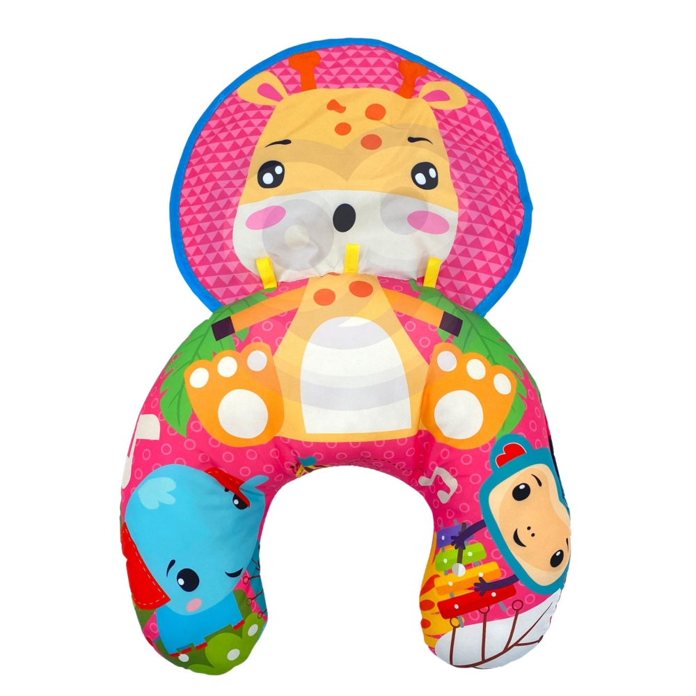 Interaktyvus edukacinis kilimėlis - pagalvėlė WOOPIE BABY RogalRattle Teether