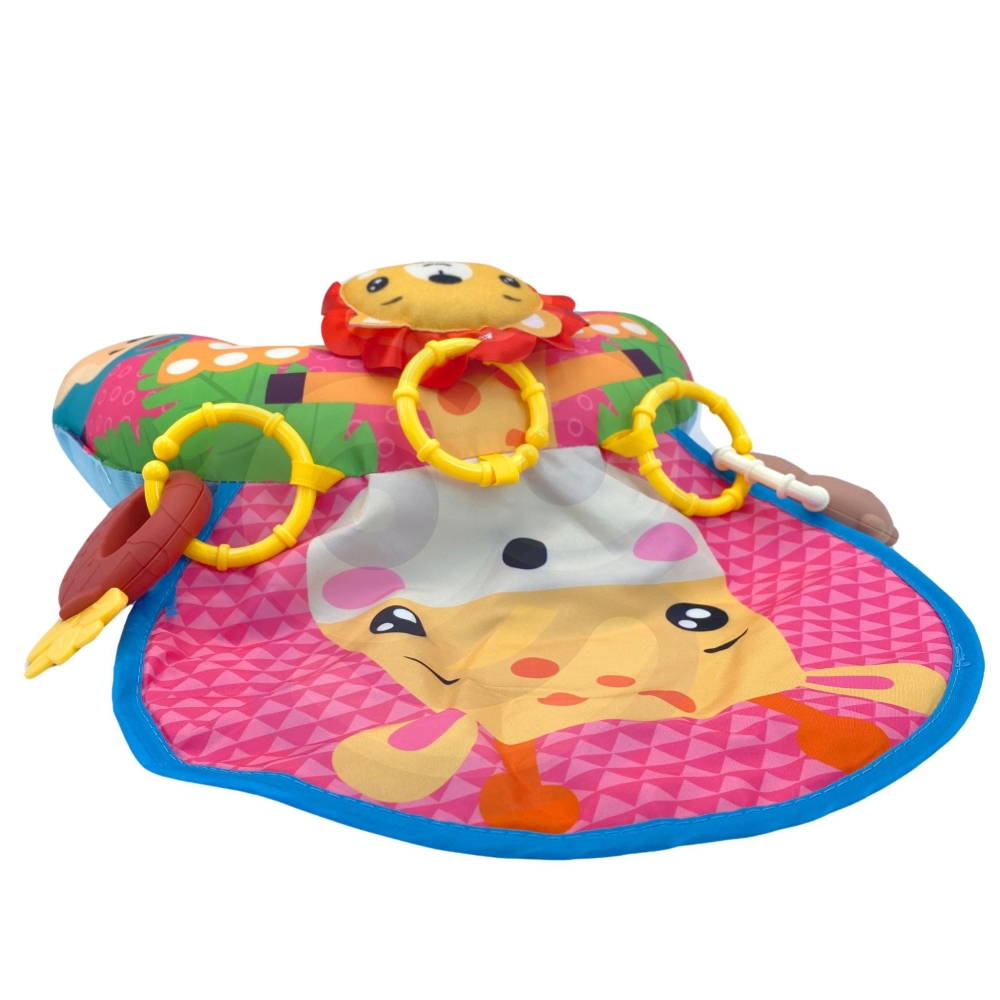 Interaktyvus edukacinis kilimėlis - pagalvėlė WOOPIE BABY RogalRattle Teether