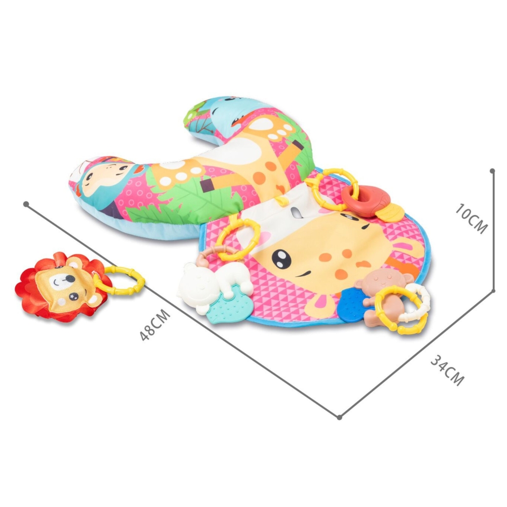 Interaktyvus edukacinis kilimėlis - pagalvėlė WOOPIE BABY RogalRattle Teether