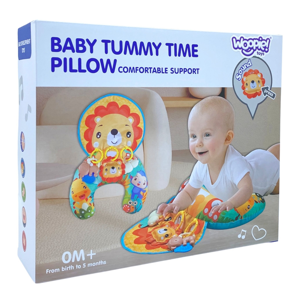 Interaktyvus edukacinis kilimėlis - pagalvėlė WOOPIE BABY RogalRattle Teether