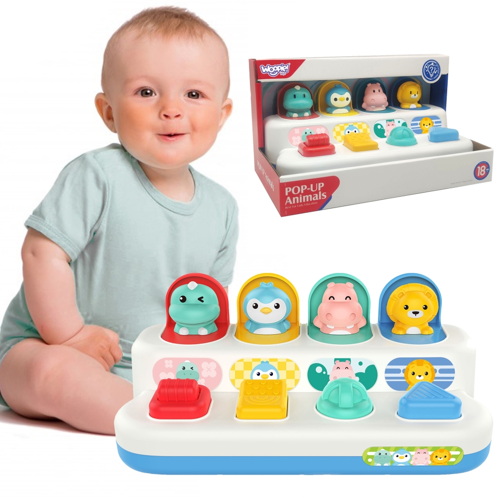 Lavinamasis žaislas WOOPIE BABY Iššokantys gyvūnėliai-Žaislai, Kūdikiams, Žaislai mažyliams (iki 4 m.