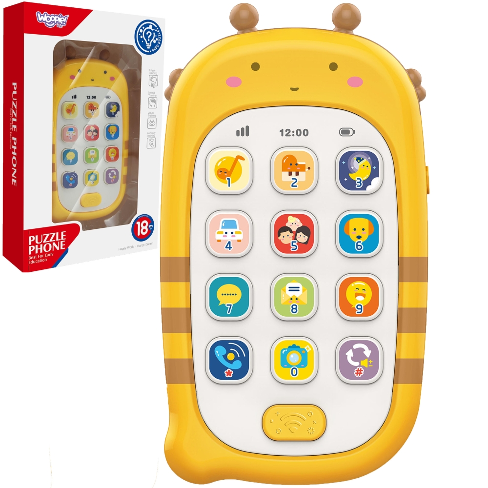 Interaktyvus telefonas su garsais WOOPIE BABY-Žaislai, Kūdikiams, Žaislai mažyliams (iki 4 m.