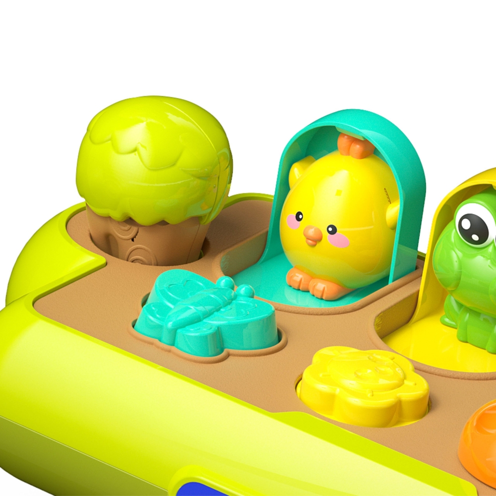 Edukacinis iššokantis gyvūnas Happy Farm POP-UP žaislas WOOPIE BABY