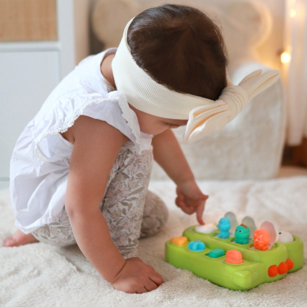 Edukacinis iššokantis dinozaurų POP-UP žaislas WOOPIE BABY
