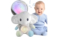 WOOPIE BABY Elephant Cuddly Toy with Projector and Soothing Sounds 12 Melodies