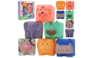 WOOPIE BABY Sensory Blocks Animals Squeeze Puzzle + Sound 6 pcs.					