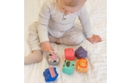 WOOPIE BABY Sensory Blocks Animals Squeeze Puzzle + Sound 6 pcs.					