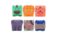 WOOPIE BABY Sensory Blocks Animals Squeeze Puzzle + Sound 6 pcs.					
