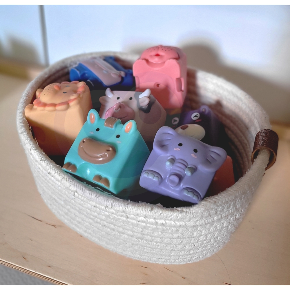WOOPIE BABY Sensory Blocks Squeeze Puzzle Animal Sounds 12 pcs.					