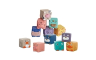 WOOPIE BABY Sensory Blocks Squeeze Puzzle Animal Sounds 12 pcs.					