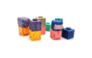 WOOPIE BABY Sensory Blocks Squeeze Puzzle Sound Learning Counting 12 pcs.					