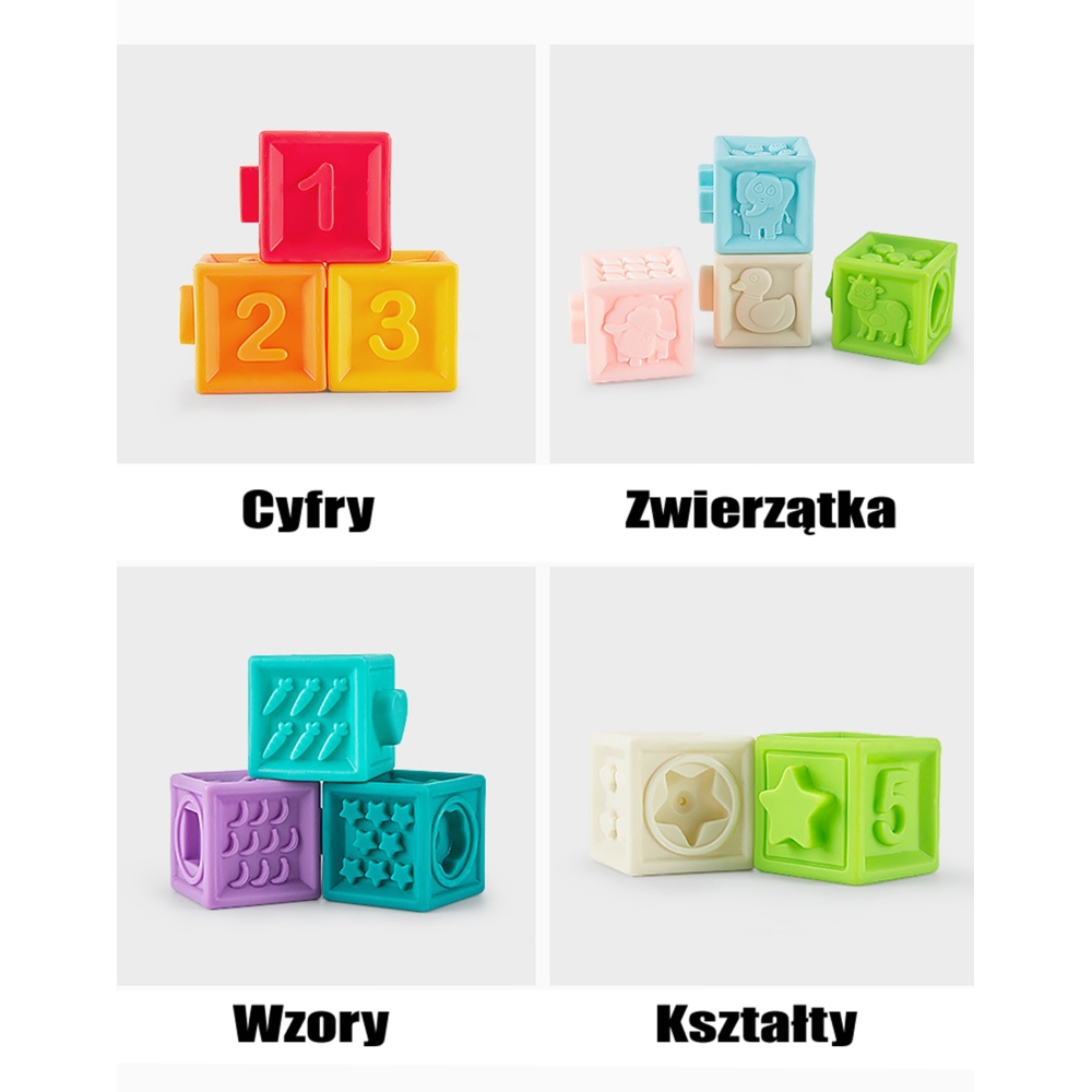 Sensorinių kaladėlių rinkinys WOOPIE BABY, skaičiavimo mokymasis, 20 vnt-Žaislai, Kūdikiams, Žaislai mažyliams (iki 4 m.