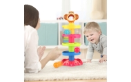 Kamuoliuko takelis Beždžionė WOOPIE BABY Spiralinis bokštas + 3 kamuoliukai
