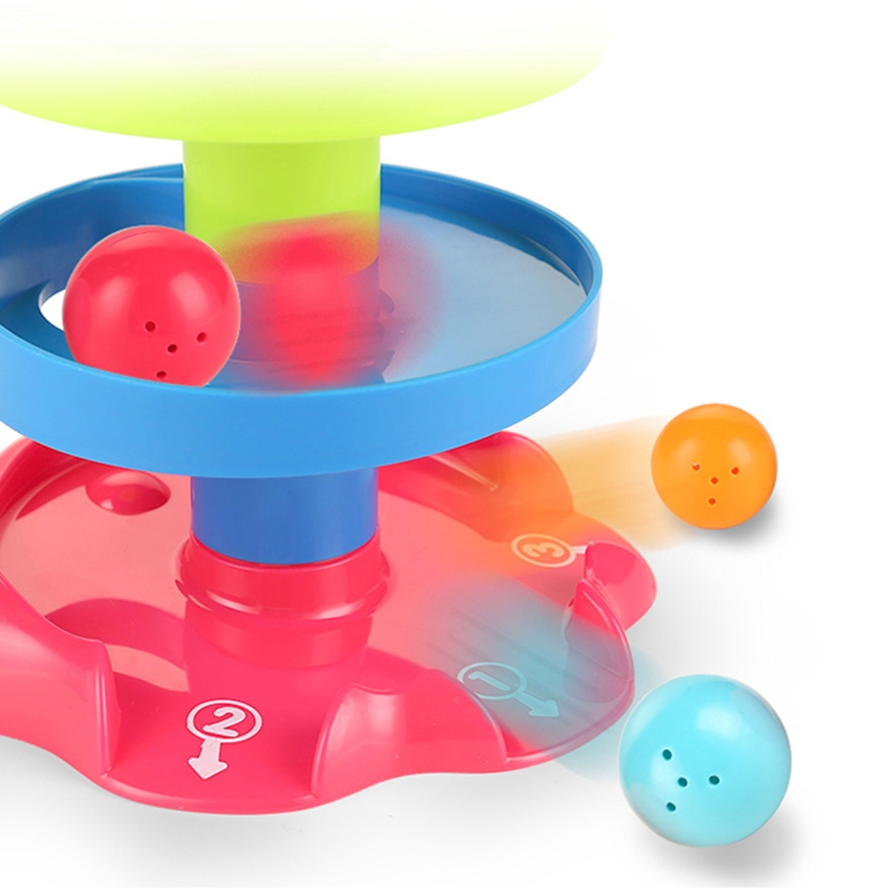 Kamuoliuko takelis Beždžionė WOOPIE BABY Spiralinis bokštas + 3 kamuoliukai