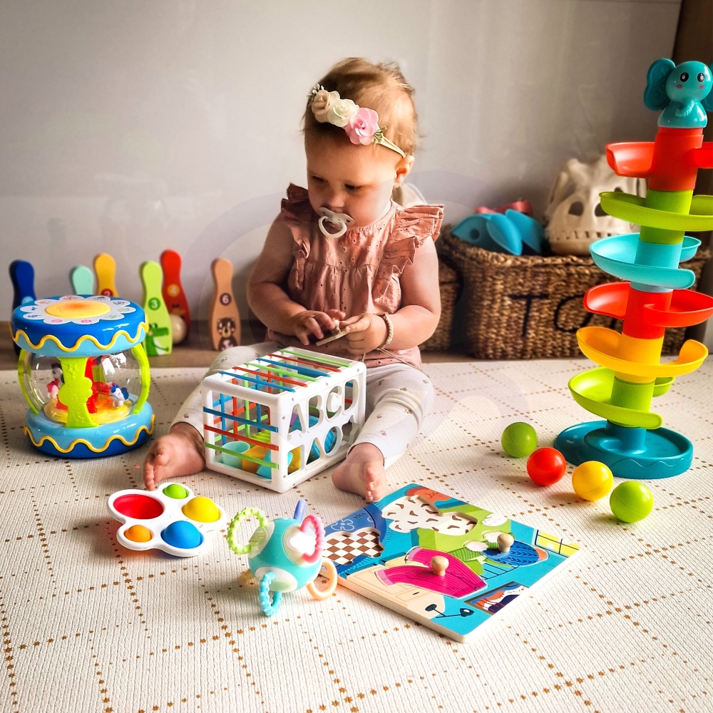 Kamuoliuko takelis Spiralė WOOPIE BABY + 3 kamuoliukai-Žaislai, Kūdikiams, Žaislai mažyliams (iki 4 m.
