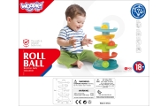 Kamuoliuko takelis WOOPIE BABY Spiralinis bokštas + 3 kamuoliukai