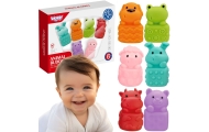 Minkštų sensorinių žaislinių gyvūnėlių rinkinys WOOPIE BABY 6 vnt-Žaislai, Kūdikiams, Žaislai mažyliams (iki 4 m.