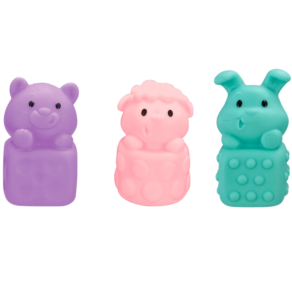 Minkštų sensorinių žaislinių gyvūnėlių rinkinys WOOPIE BABY 6 vnt-Žaislai, Kūdikiams, Žaislai mažyliams (iki 4 m.