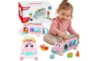 WOOPIE BABY Musical Car Sorter with Cymbals Pink
