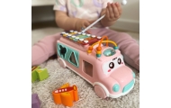 WOOPIE BABY Musical Car Sorter with Cymbals Pink