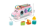 Muzikinis automobilis rūšiuoklis WOOPIE BABY su cimbolais, rožinis-Žaislai, Kūdikiams, Žaislai mažyliams (iki 4 m.