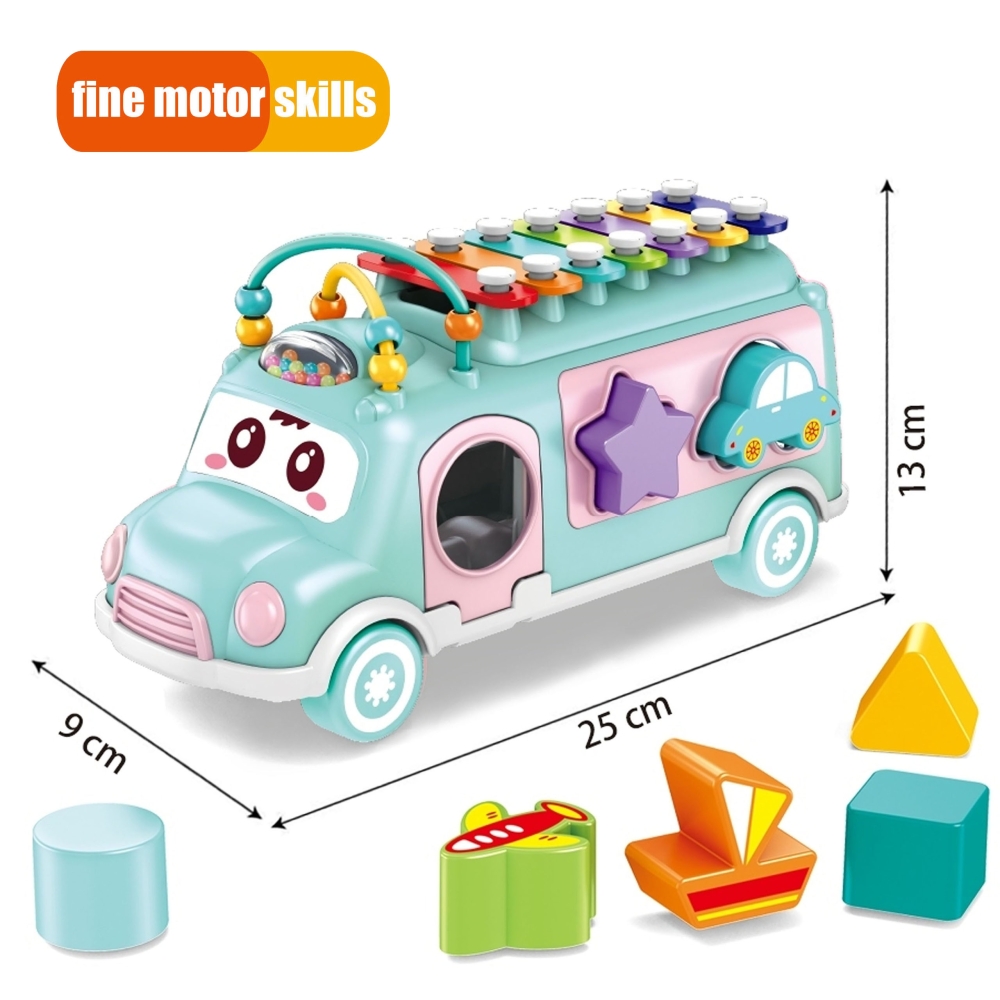 Muzikinis automobilis rūšiuoklis WOOPIE BABY su cimbolais, žalias-Žaislai, Kūdikiams, Žaislai mažyliams (iki 4 m.